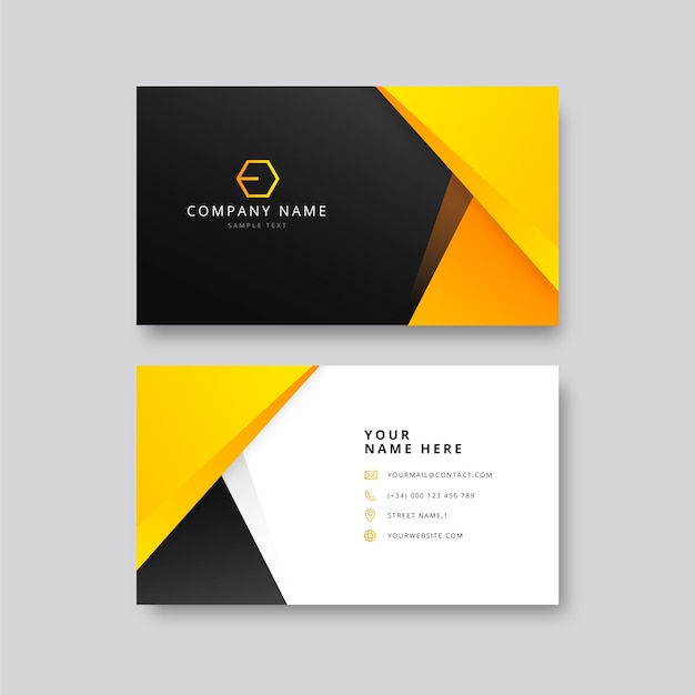 Free vector gradient abstract business card
