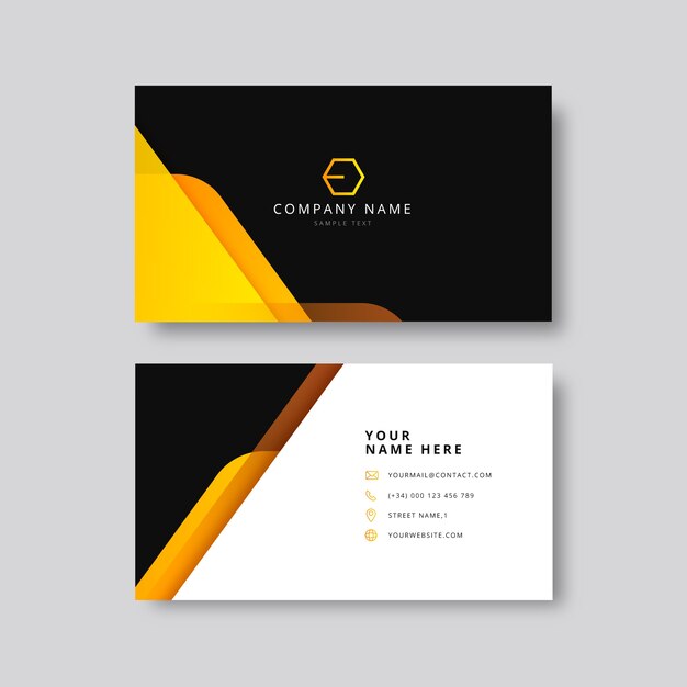 Gradient abstract business card