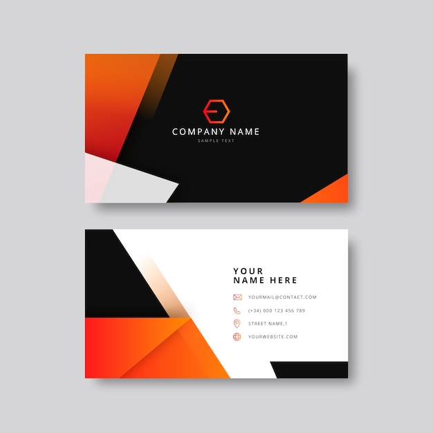 Gradient abstract business card