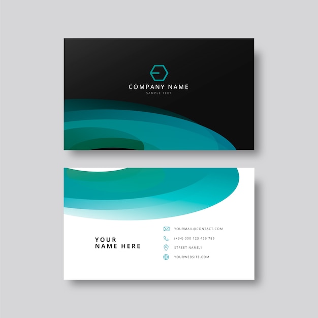 Free vector gradient abstract business card