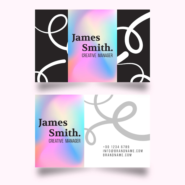 Free vector gradient abstract business card