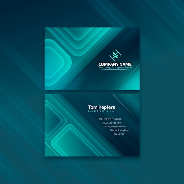 Free vector gradient abstract business card