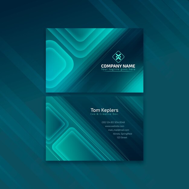 Gradient abstract business card