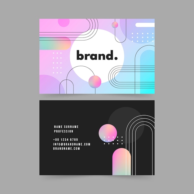 Free vector gradient abstract business card