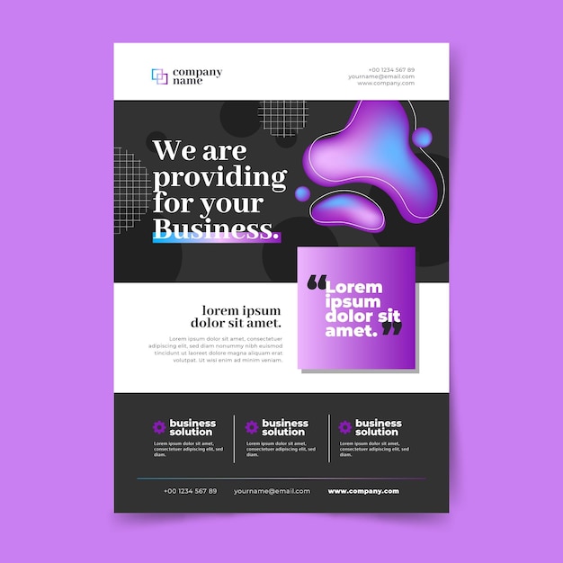 Gradient abstract business flyer