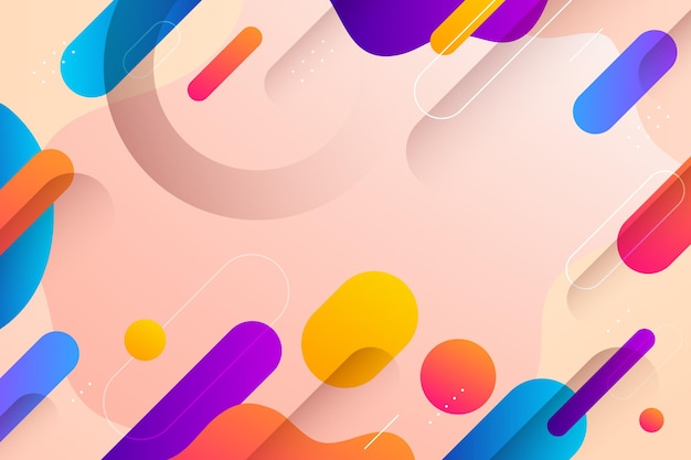 Gradient abstract colorful shapes background