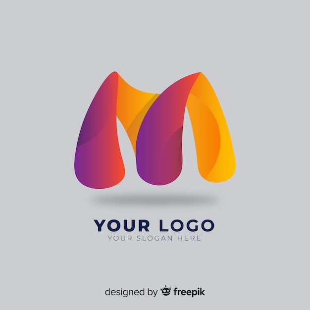 Градиент абстрактный логотип компании шаблон