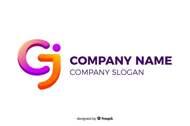 グラデーション抽象的な会社のロゴのテンプレート