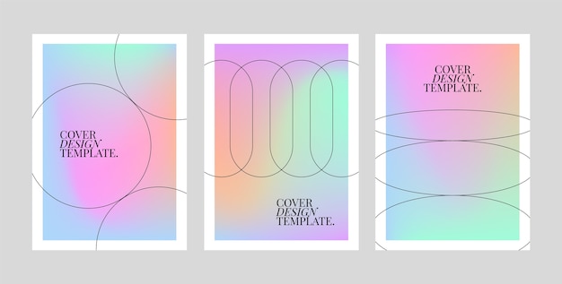 Gradient abstract covers set