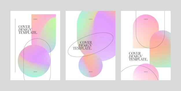 Gradient abstract covers set