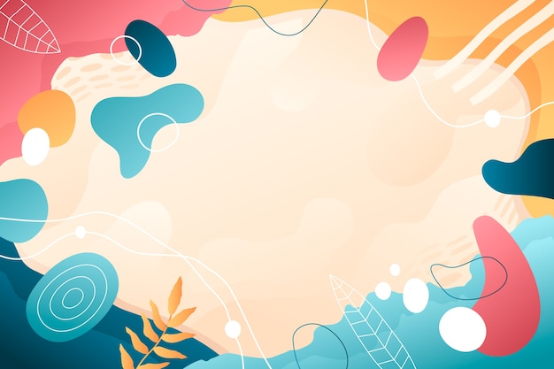 Free vector gradient abstract doodle background