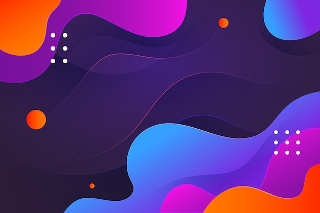 無料ベクター グラデーションの抽象的な動的形状の背景