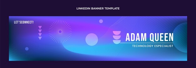 gradient abstract fluid technology linkedin banner