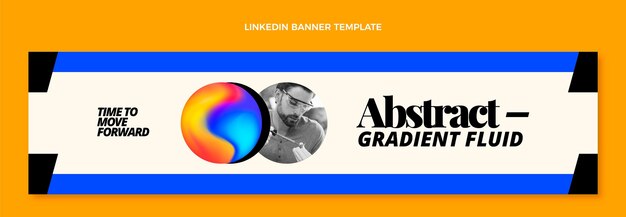 gradient abstract fluid technology linkedin banner