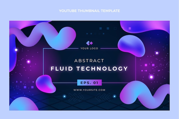 Gradient abstract fluid technology youtube thumbnail