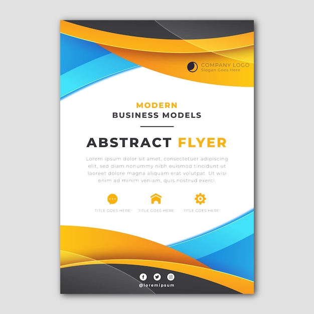 Gradient abstract flyer design