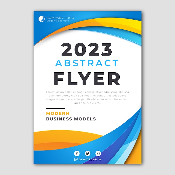 Free Vector gradient abstract flyer design