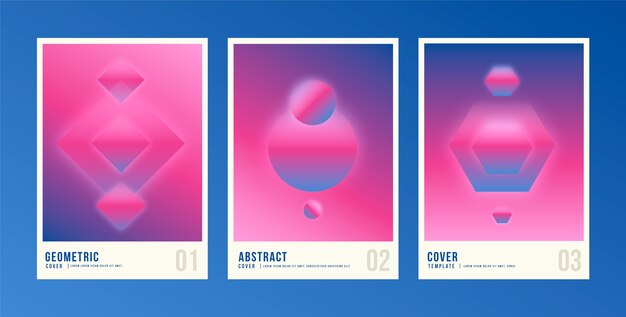 Gradient abstract geometric cover template