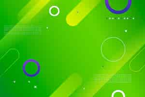 Free vector gradient abstract green background with geometric elements