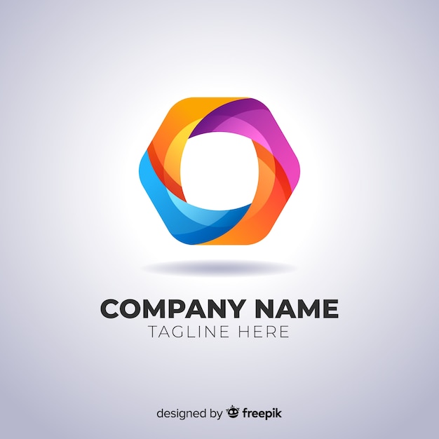 Free vector gradient abstract logo template