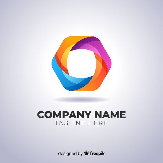 Gradient abstract logo template