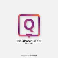 Free vector gradient abstract logo template