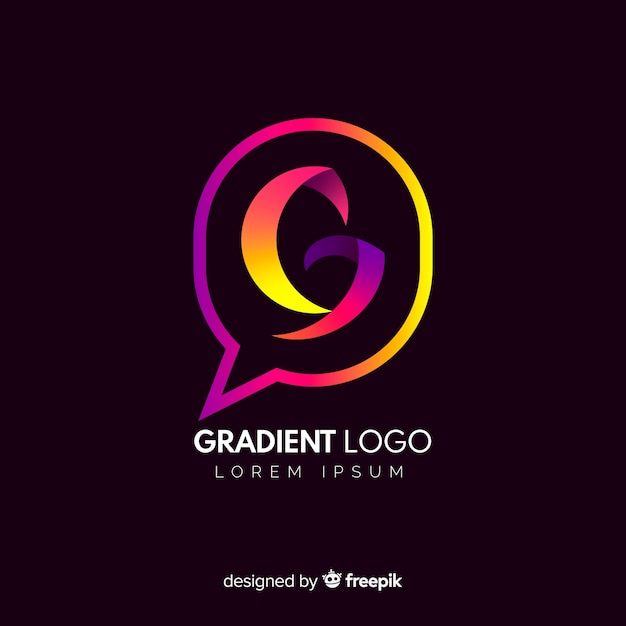 Gradient abstract logo template