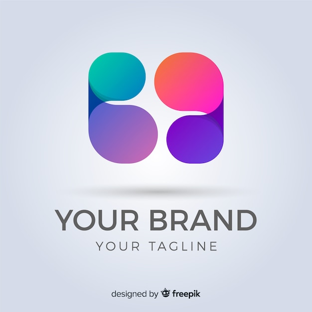 Free vector gradient abstract logo template