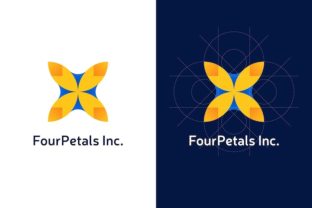 Gradient abstract petals logo