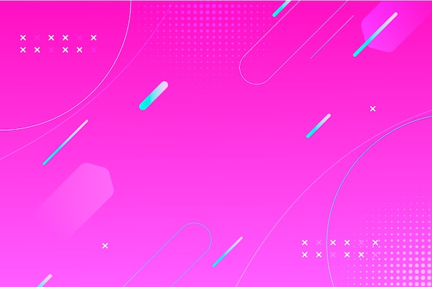Бесплатное векторное изображение Градиентный абстрактный розовый фон с геометрическими элементами