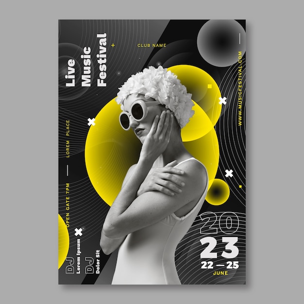 Бесплатное векторное изображение Градиент абстрактный шаблон плаката