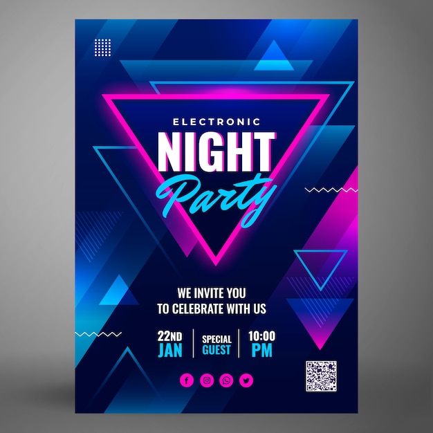 Free vector gradient abstract poster template