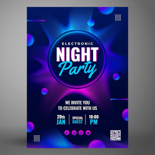 Free vector gradient abstract poster template