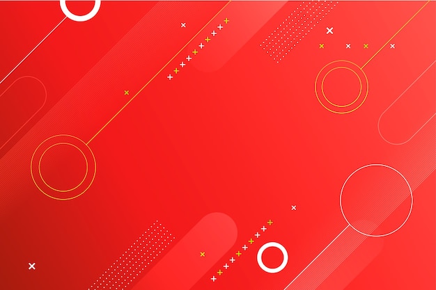 Free vector gradient abstract red background with geometric elements