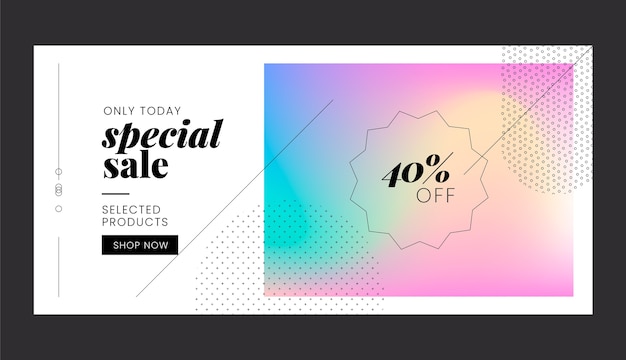 Gradient abstract sale banner