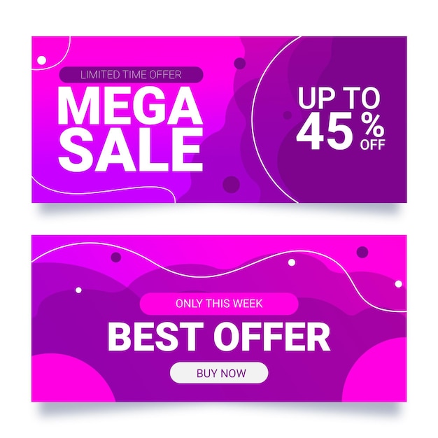 Free vector gradient abstract sales banner