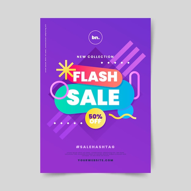 Gradient abstract sales poster