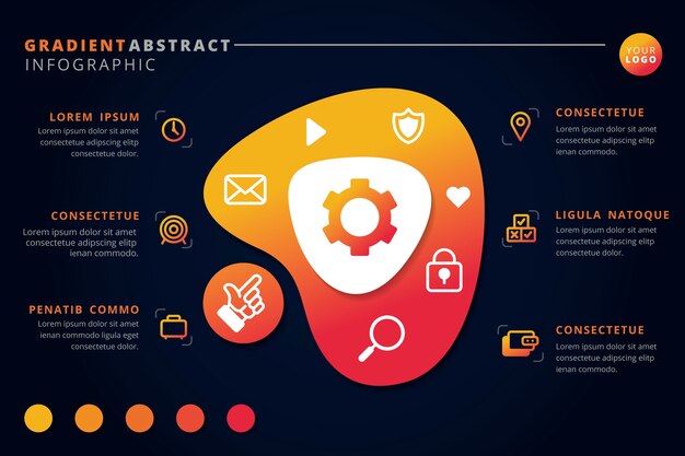 Градиент абстрактная форма инфографики