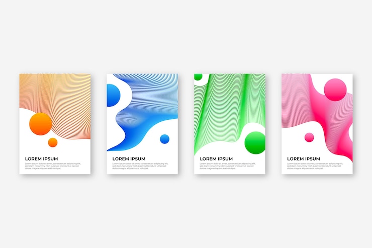 Free Vector gradient abstract shapes cover collection