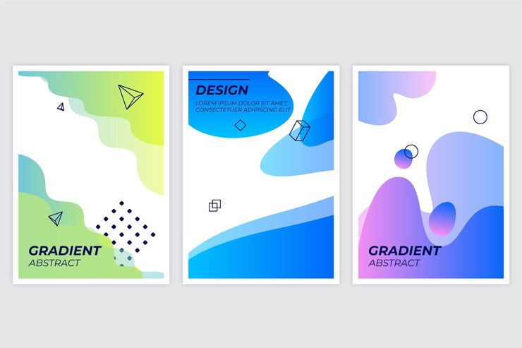 Free Vector gradient abstract shapes cover collection