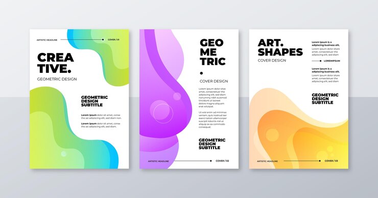 Free Vector gradient abstract shapes cover collection