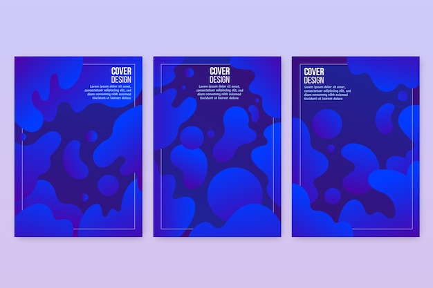 Gradient abstract shapes cover collection