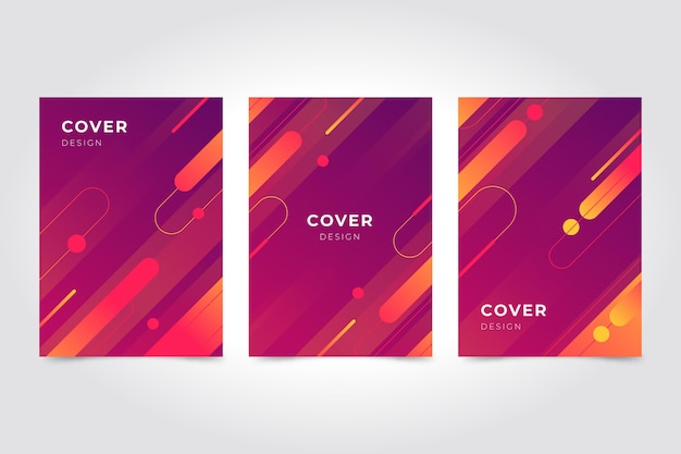 Gradient abstract shapes cover collection