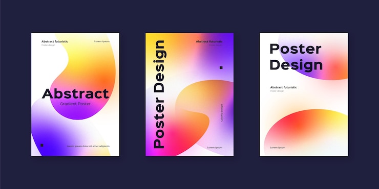 Free Vector gradient abstract shapes cover collection