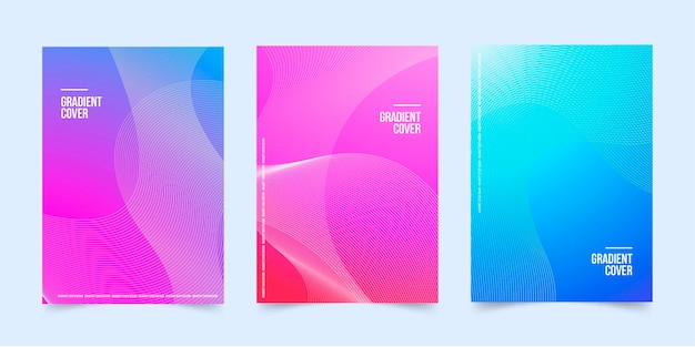 Gradient abstract shapes cover collection