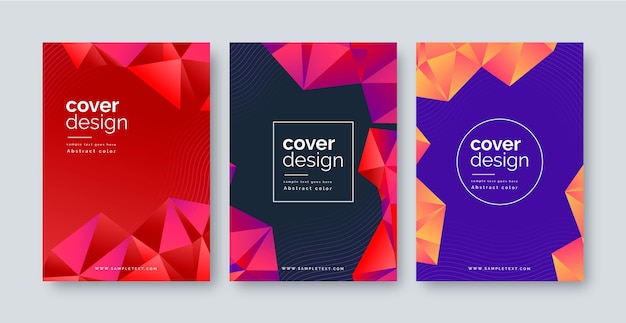 Gradient abstract shapes cover collection