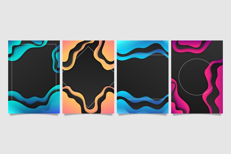 Free Vector gradient abstract shapes cover collection