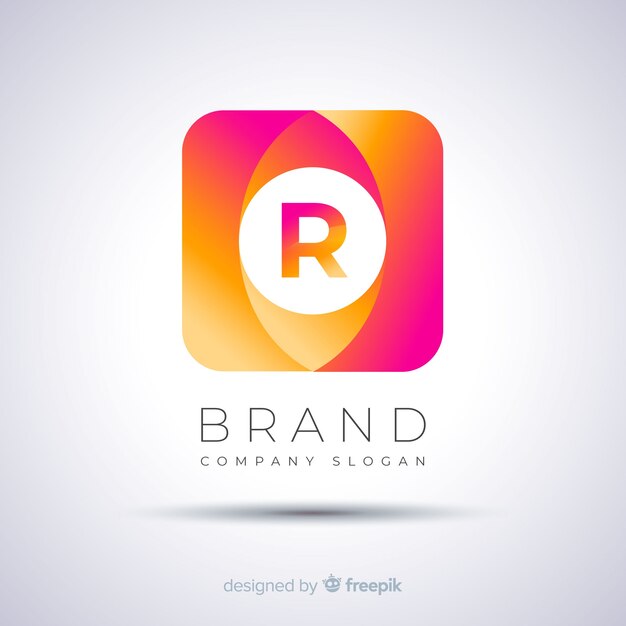 Gradient abstract squared logo template