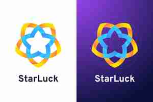 Free vector gradient abstract starluck logo