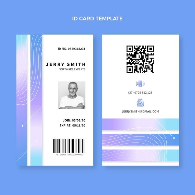 Gradient abstract technology id card